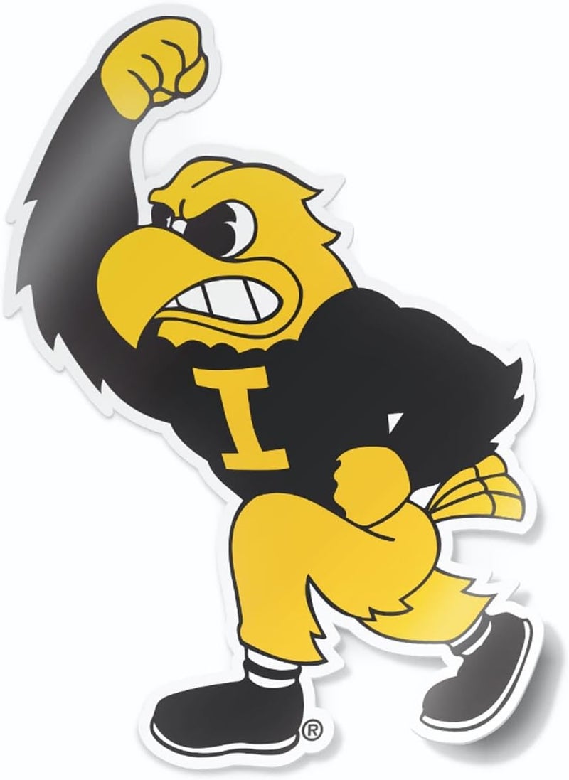 Nudge Printing University of Iowa Haweyes Fighting Herky Mascot Weatherproof Vinyl Sticker Car Decal from - Image 1
